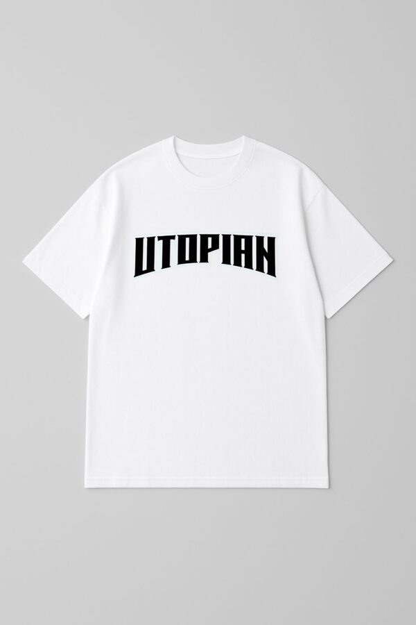 White Oversized Graphic Print T‑Shirt