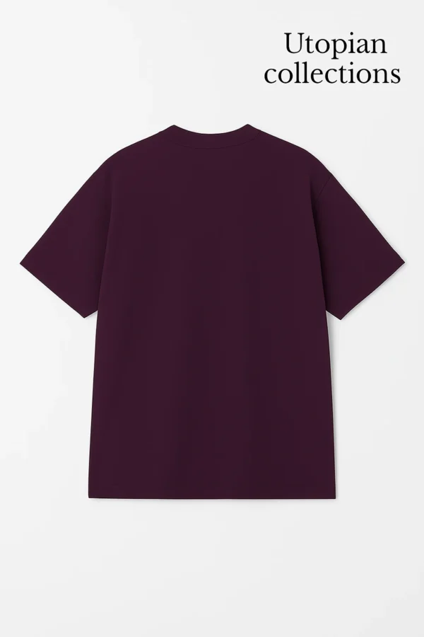 Grape wine oversized cotton t‑shirt with HOPE print on front